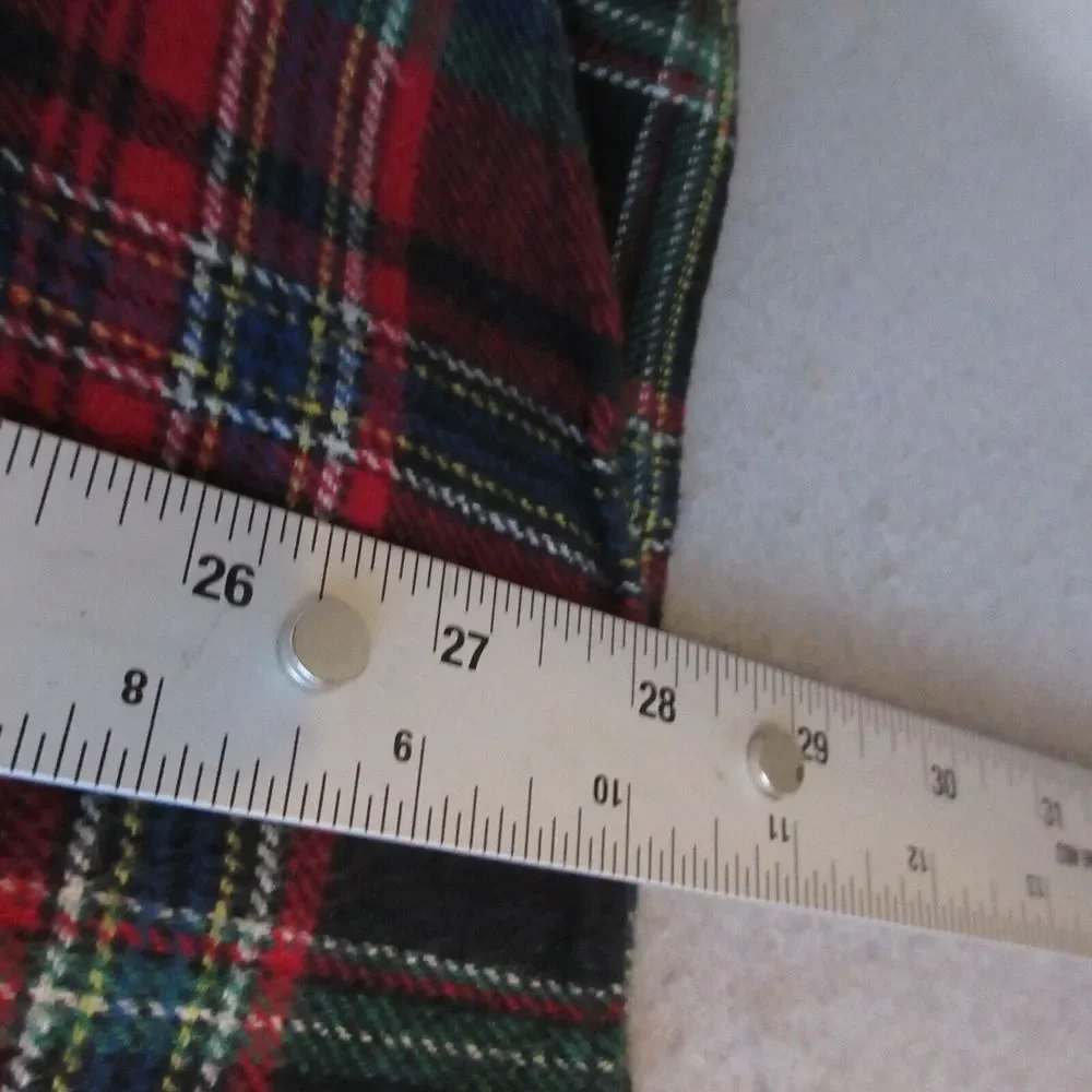 Polo by Ralph Lauren Shirt Men Large‎ Plaid Flannel Snap Button Elbow Patch READ